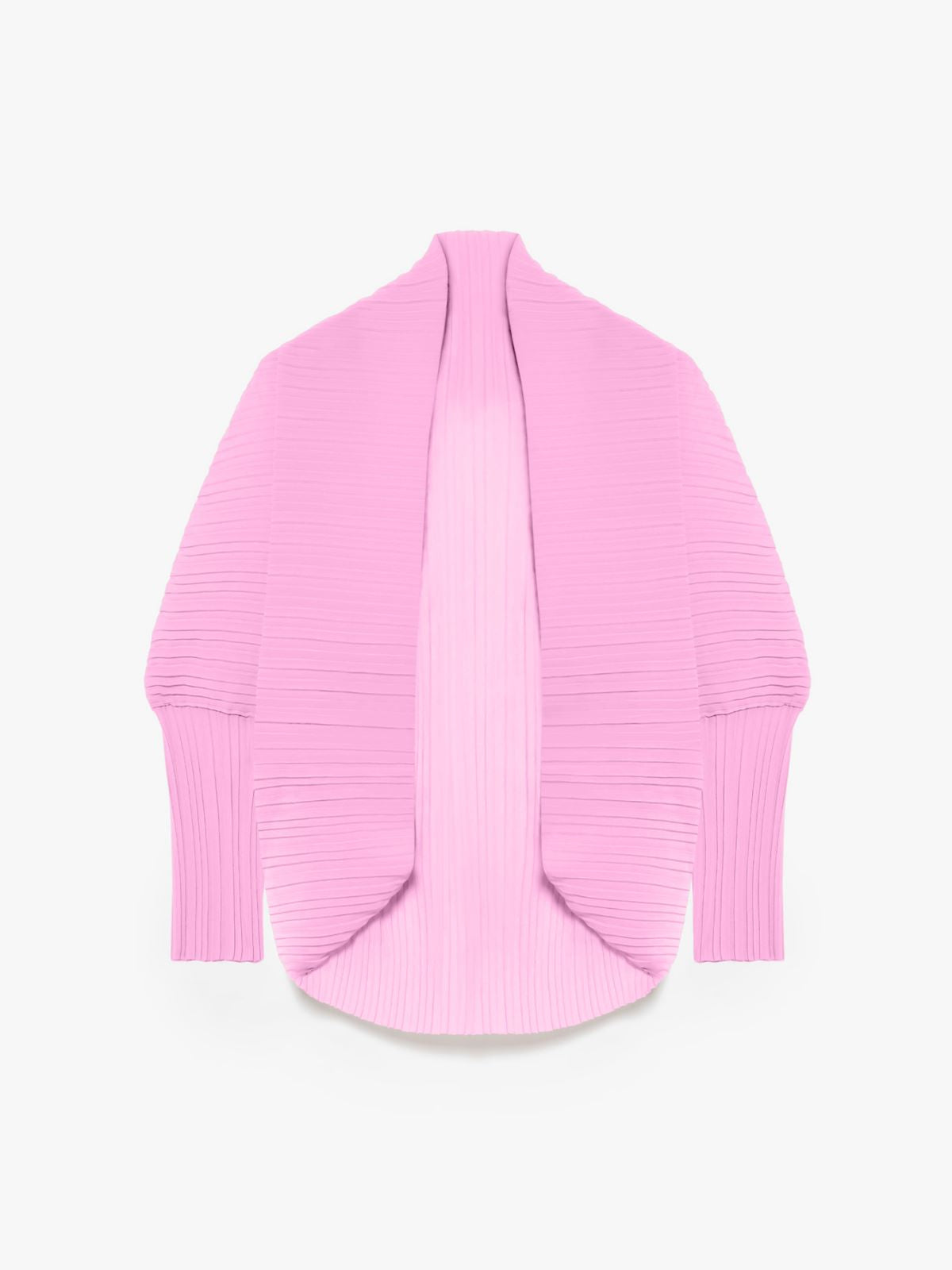Pleated fabric shrug - Shocking pink