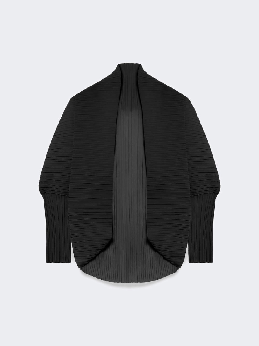 Pleated fabric shrug - Black