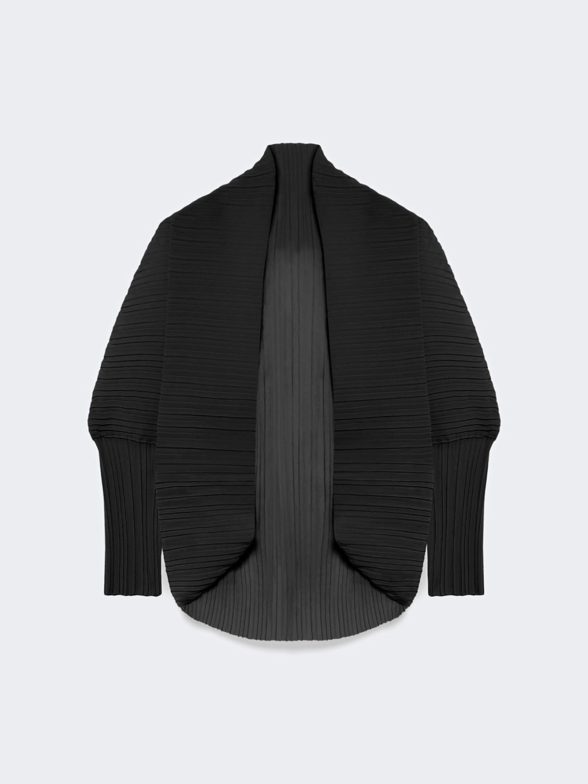 Pleated fabric shrug - Black