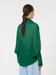 Pleated fabric shrug - Emerald
