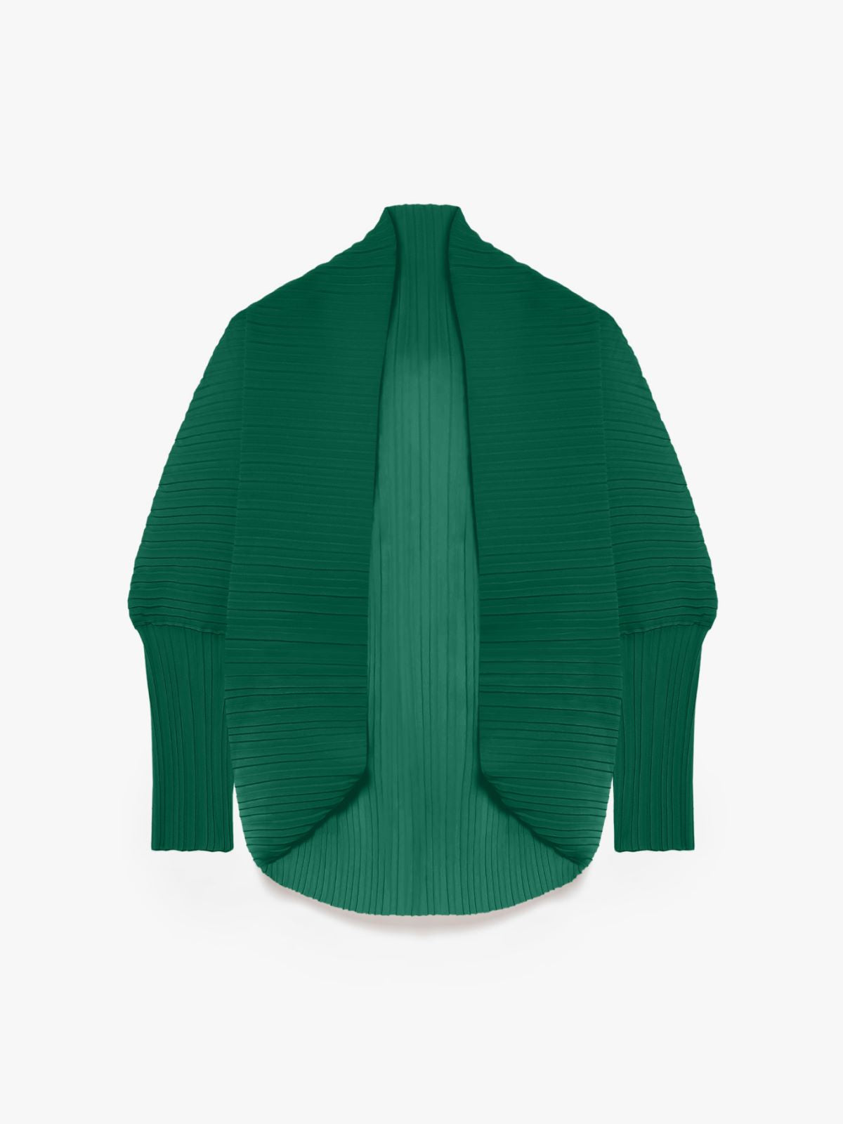 Pleated fabric shrug - Emerald