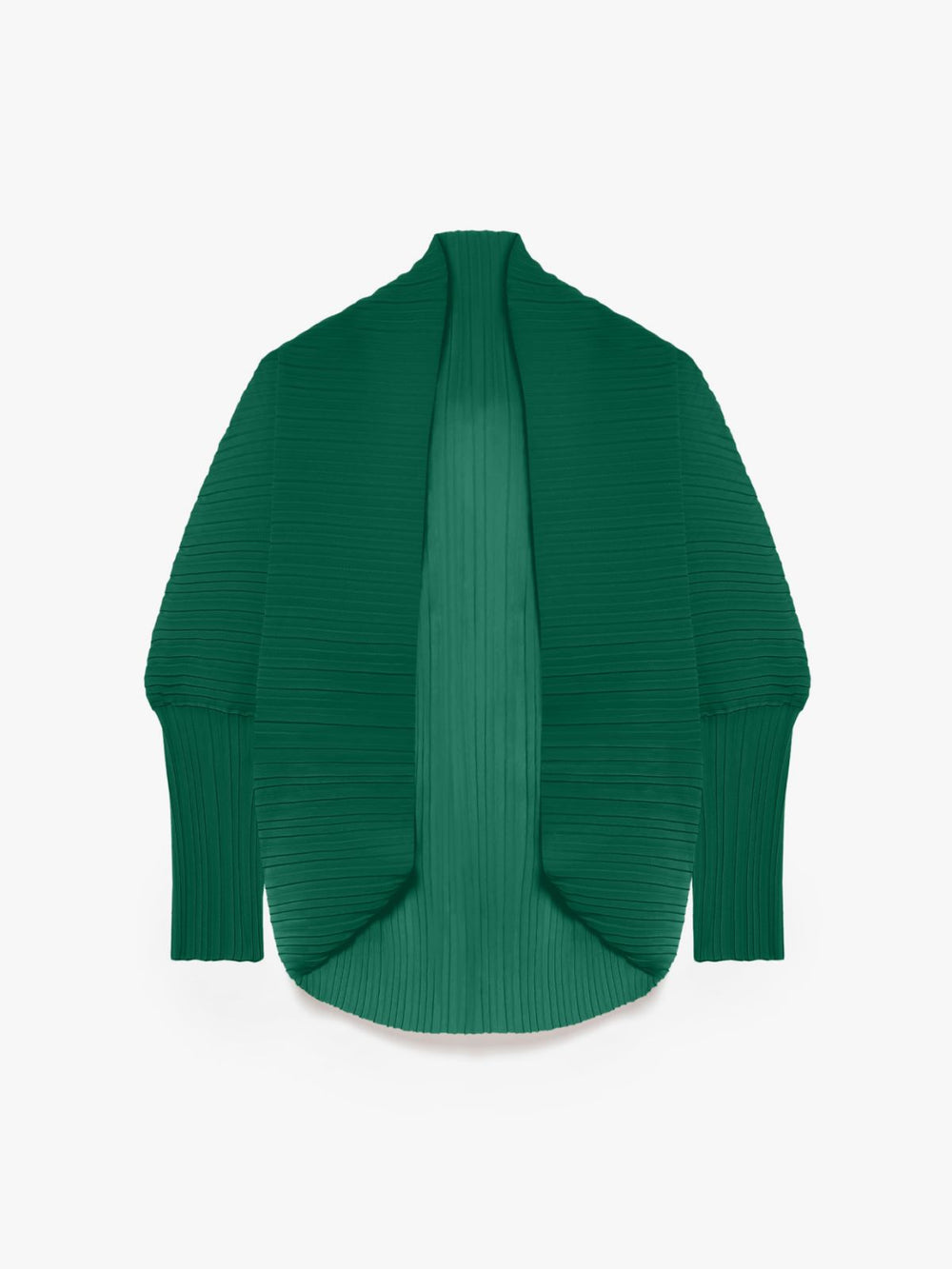 Pleated fabric shrug - Emerald
