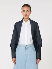 Pleated fabric shrug - Midnightblue
