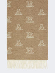 Jacquard cashmere stole - Beige