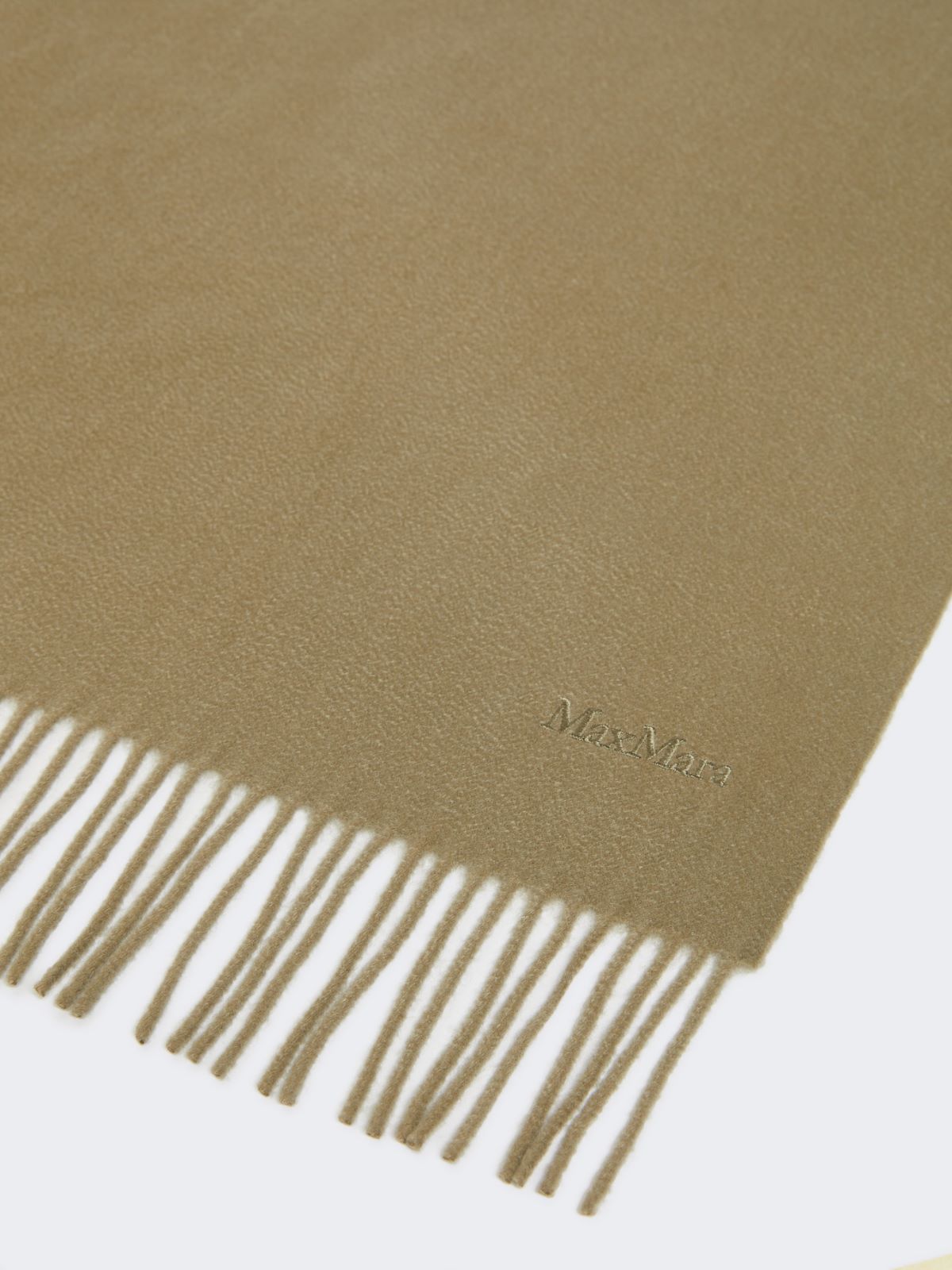 Cashmere logo stole - Green