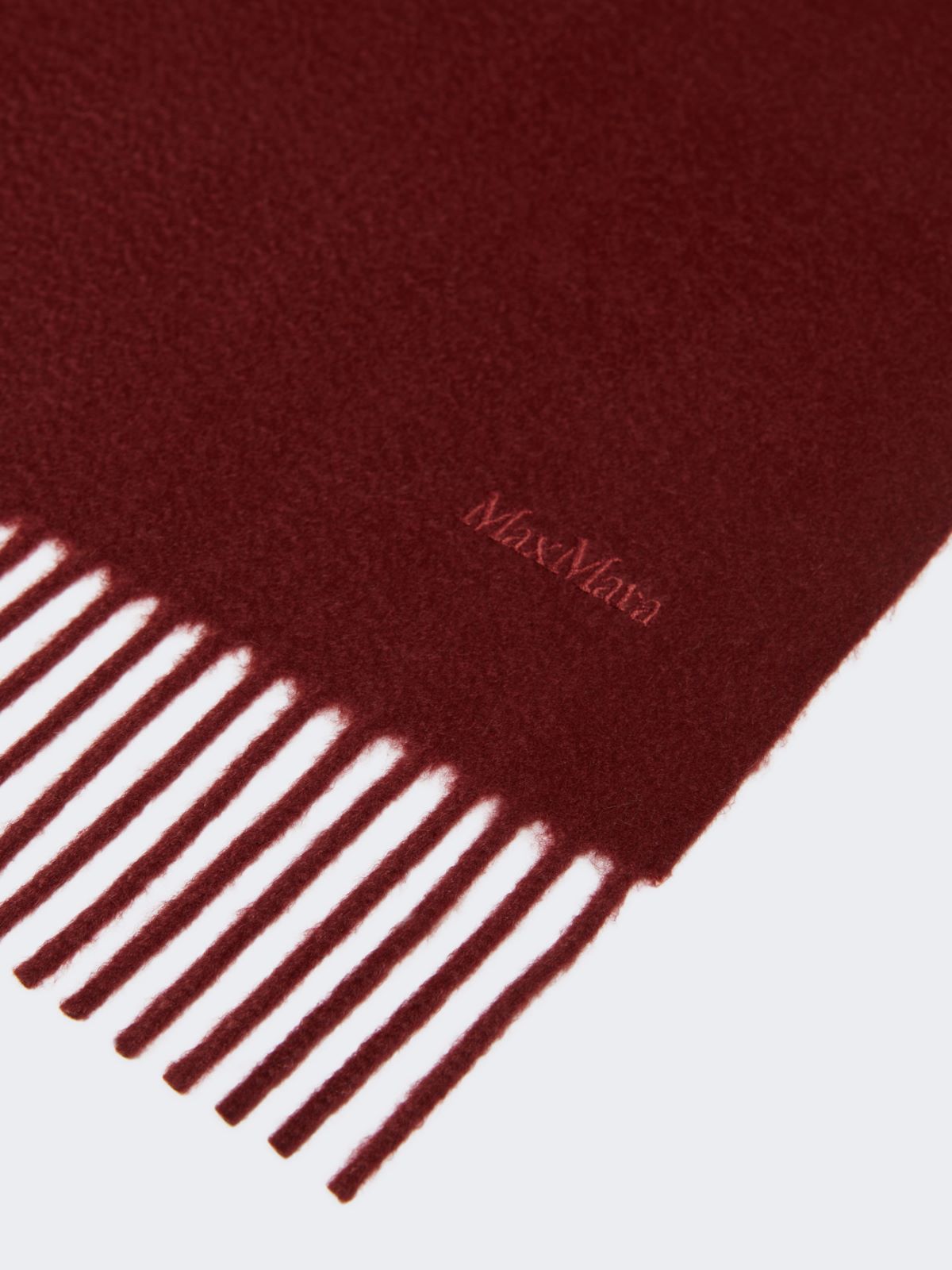 Cashmere logo stole - Bordeaux