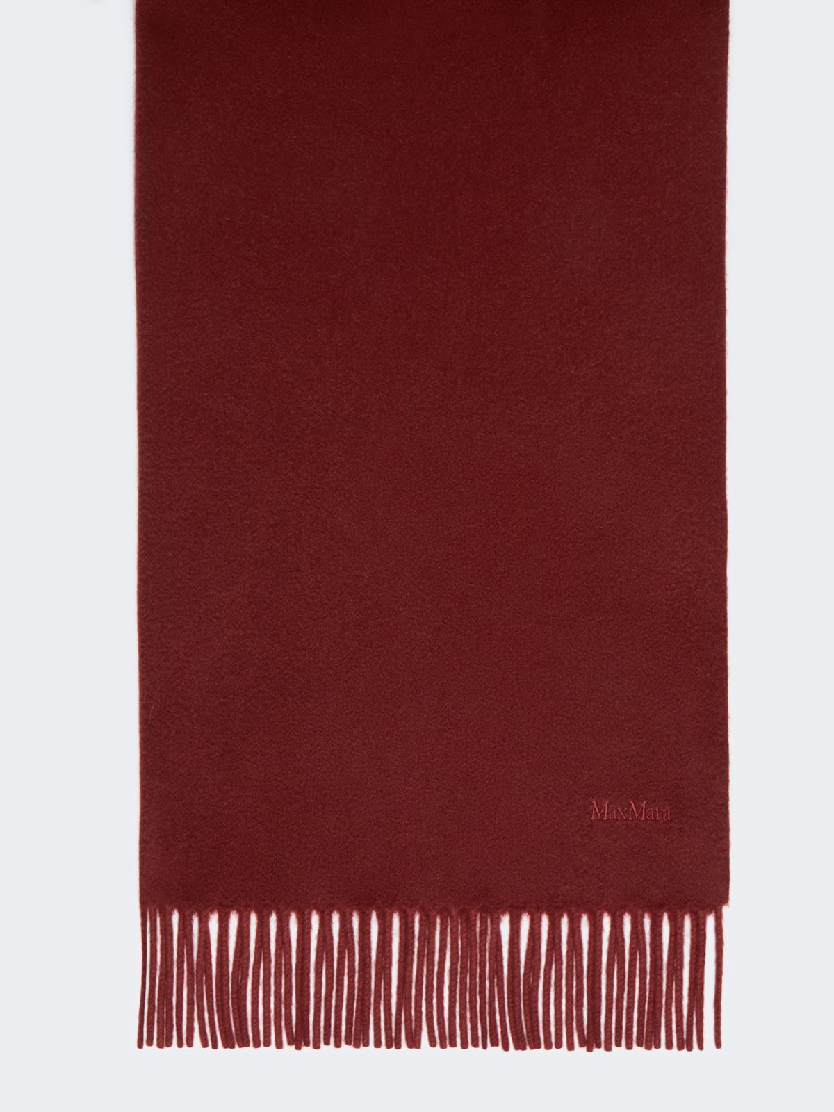 Cashmere logo stole - Bordeaux