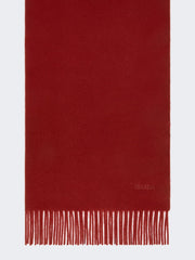Cashmere logo stole - Red purple