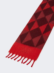 Jacquard cashmere scarf - Red purple