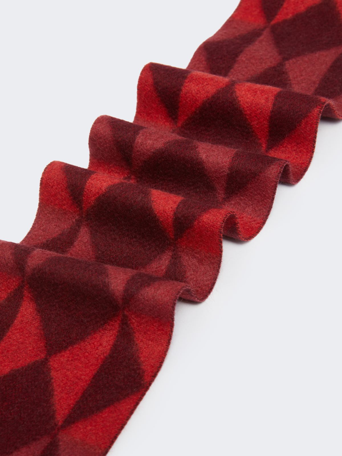 Jacquard cashmere scarf - Red purple