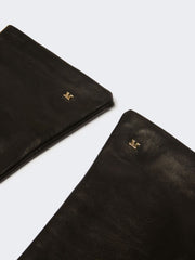Long Nappa leather gloves - Black