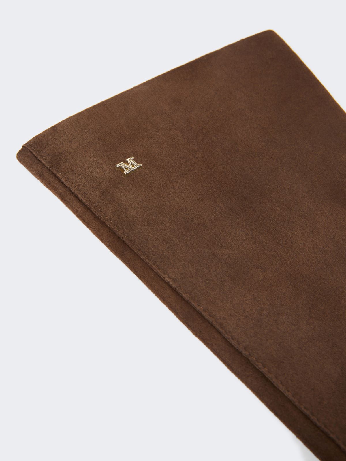 Long suede nappa gloves - Brown