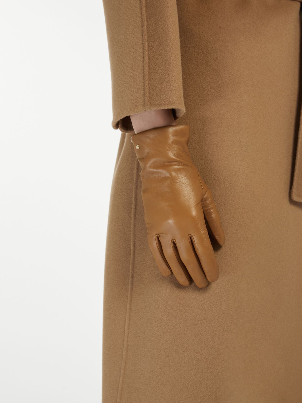 Nappa leather gloves - Tobacco