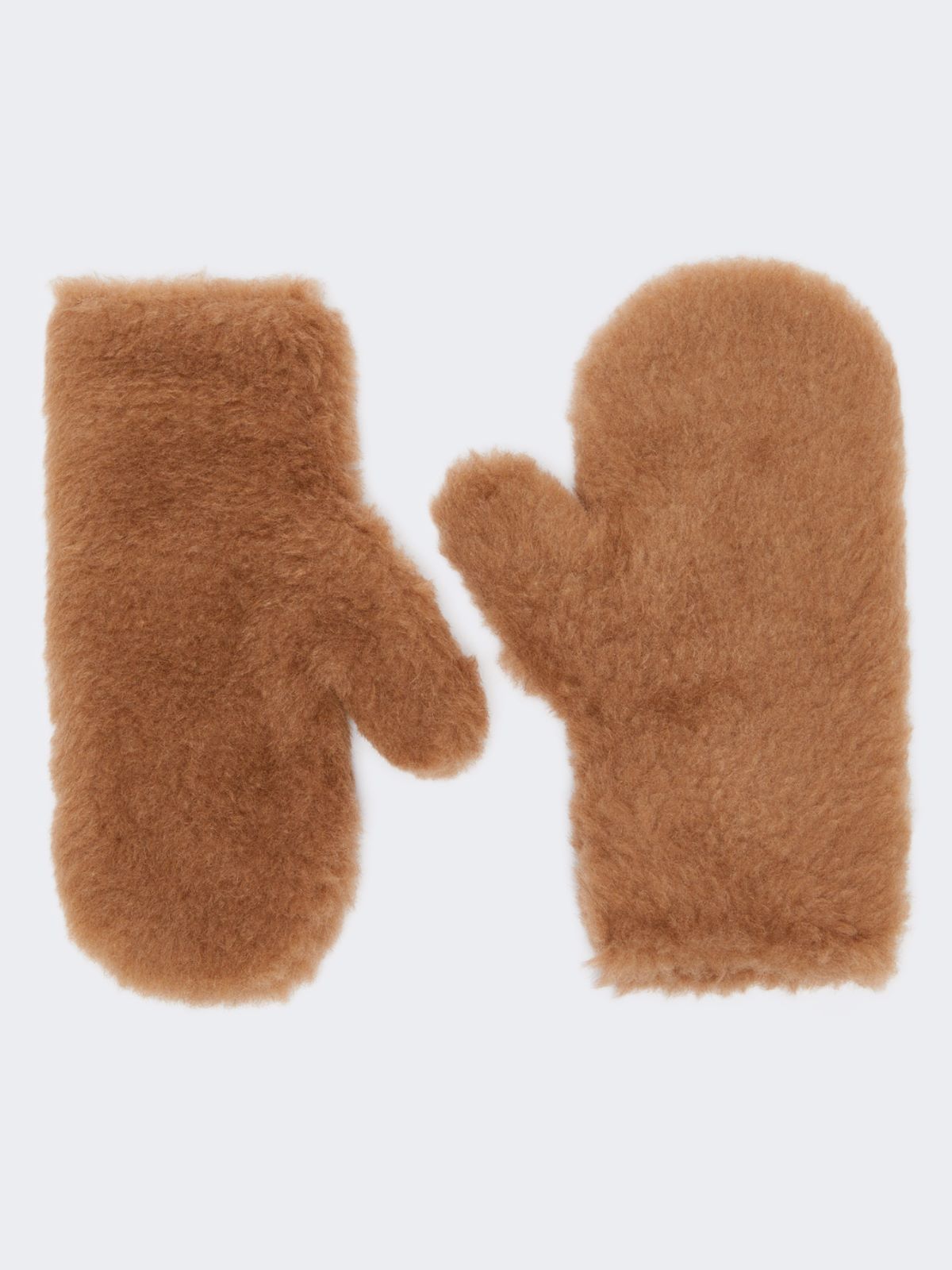 Teddy fabric mittens - Camel