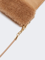 Soft-textured mittens - Camel