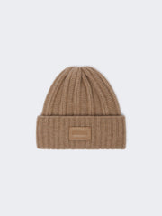 Fisherman’s knit cashmere beanie - Beige