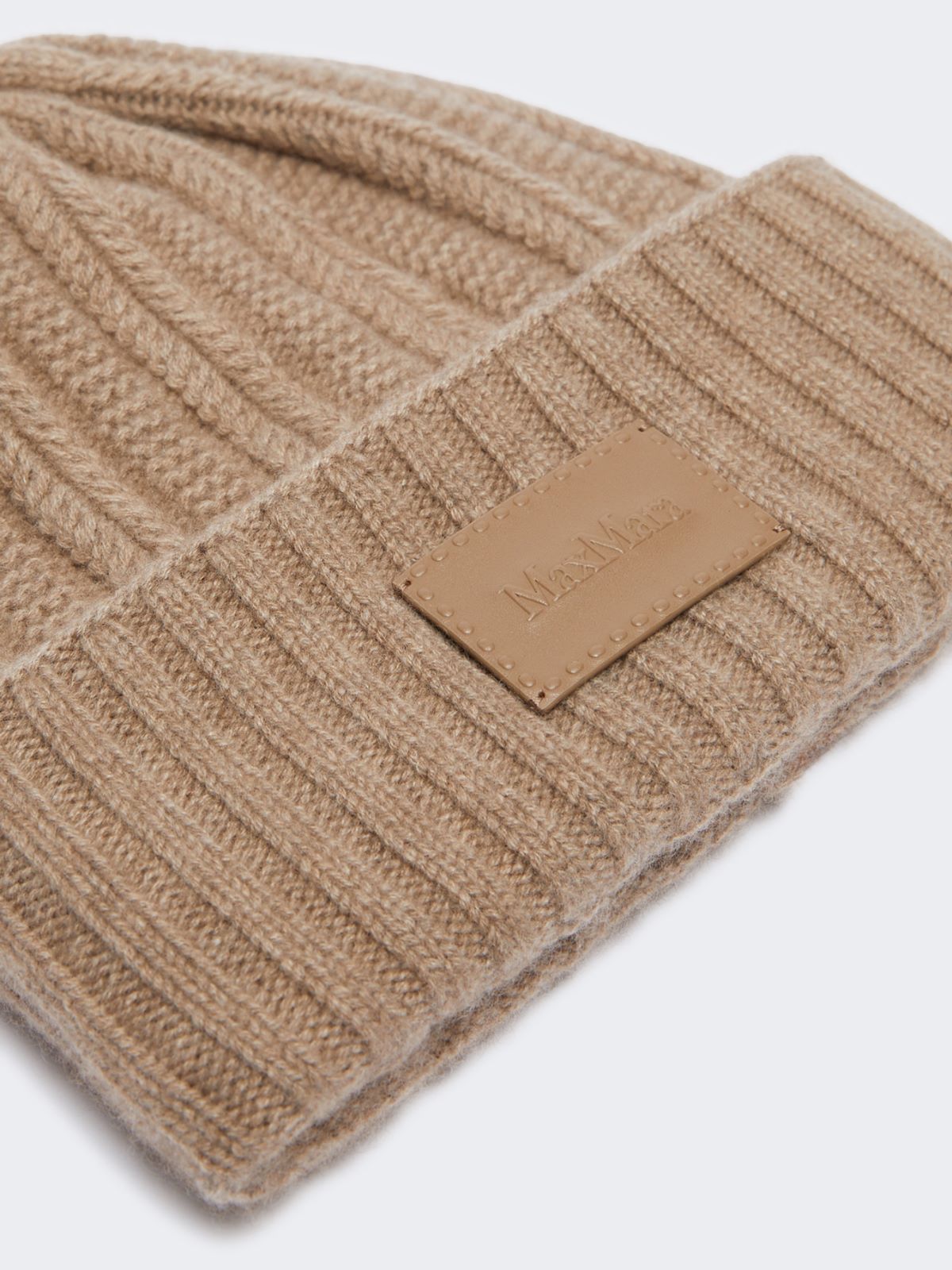Fisherman’s knit cashmere beanie - Beige