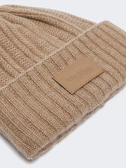 Fisherman’s knit cashmere beanie - Beige