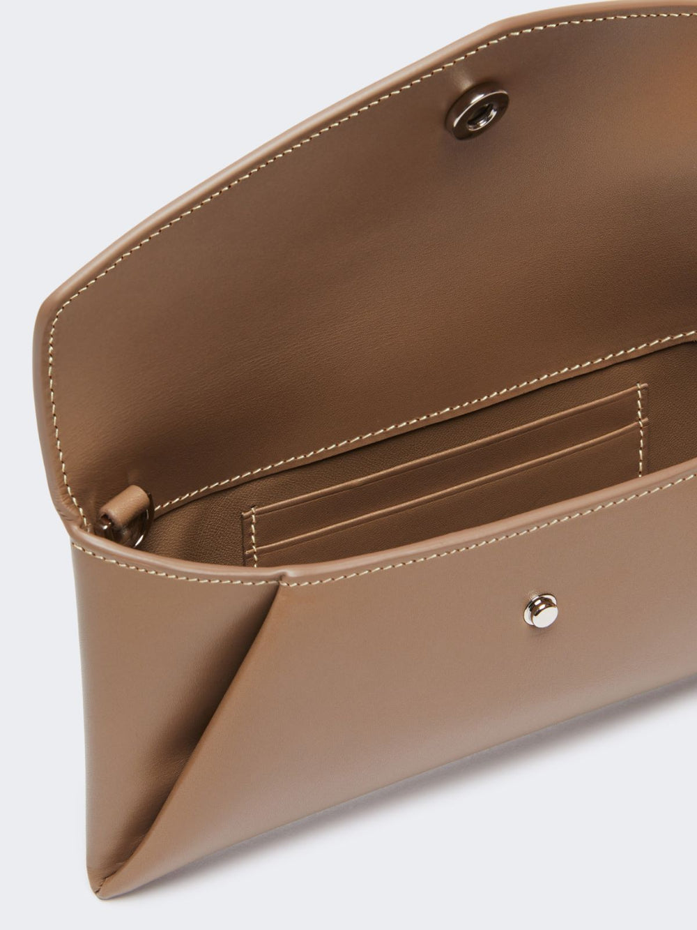 Leather envelope wallet - Mud