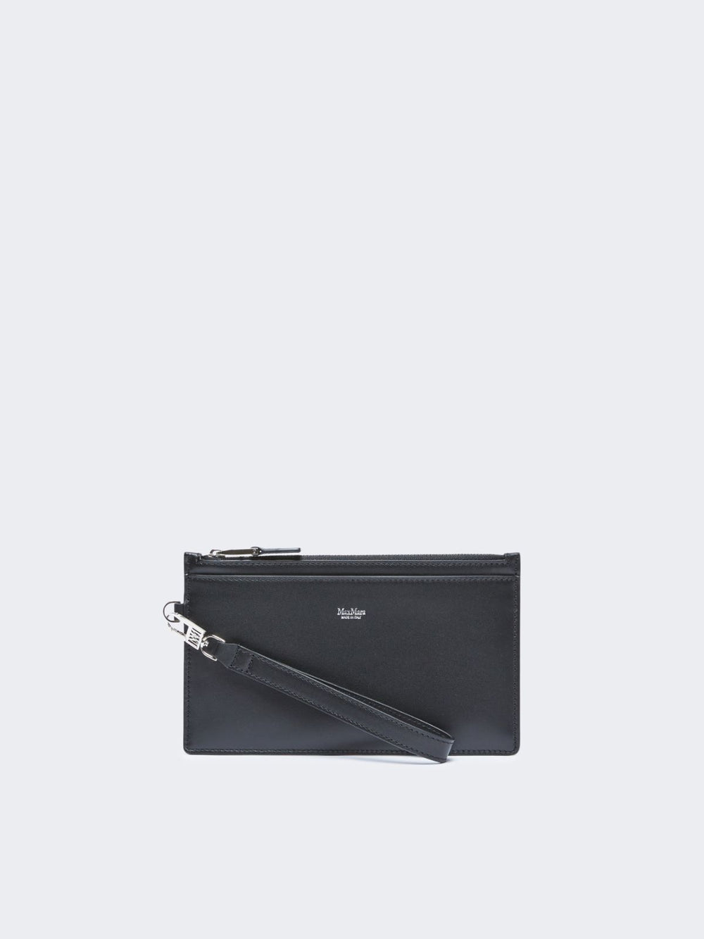 Wrist-strap leather pouch - Black