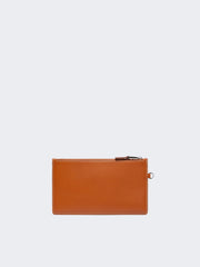 Wrist-strap leather pouch - Rust