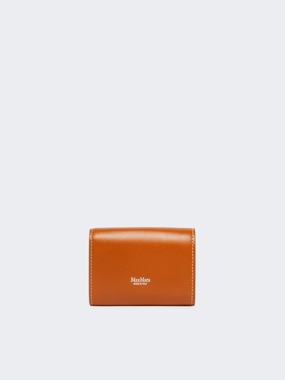 Leather tri-fold purse - Rust