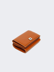 Leather tri-fold purse - Rust