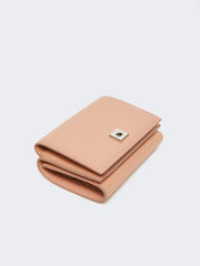 Leather tri-fold purse - Pink