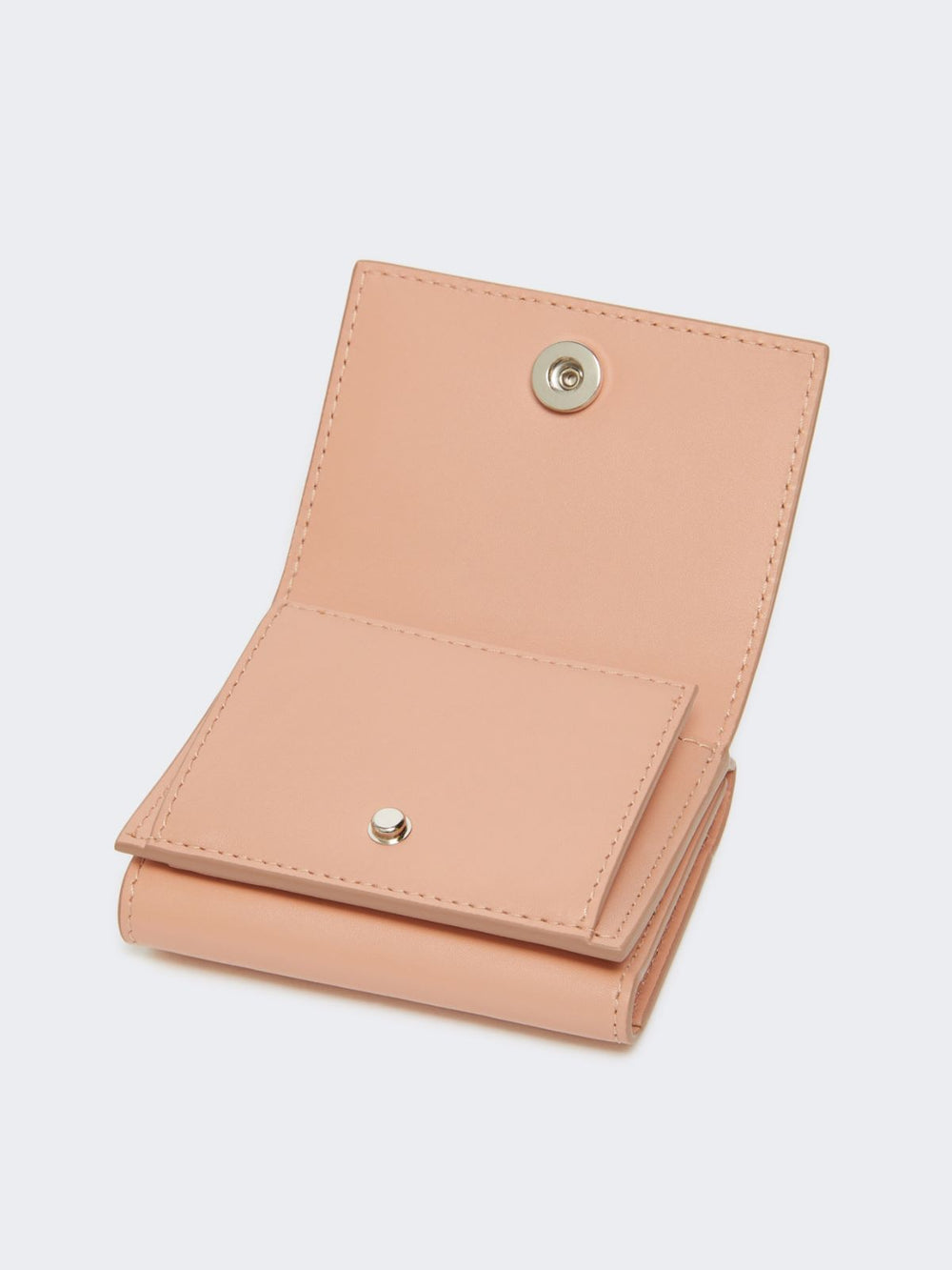 Leather tri-fold purse - Pink