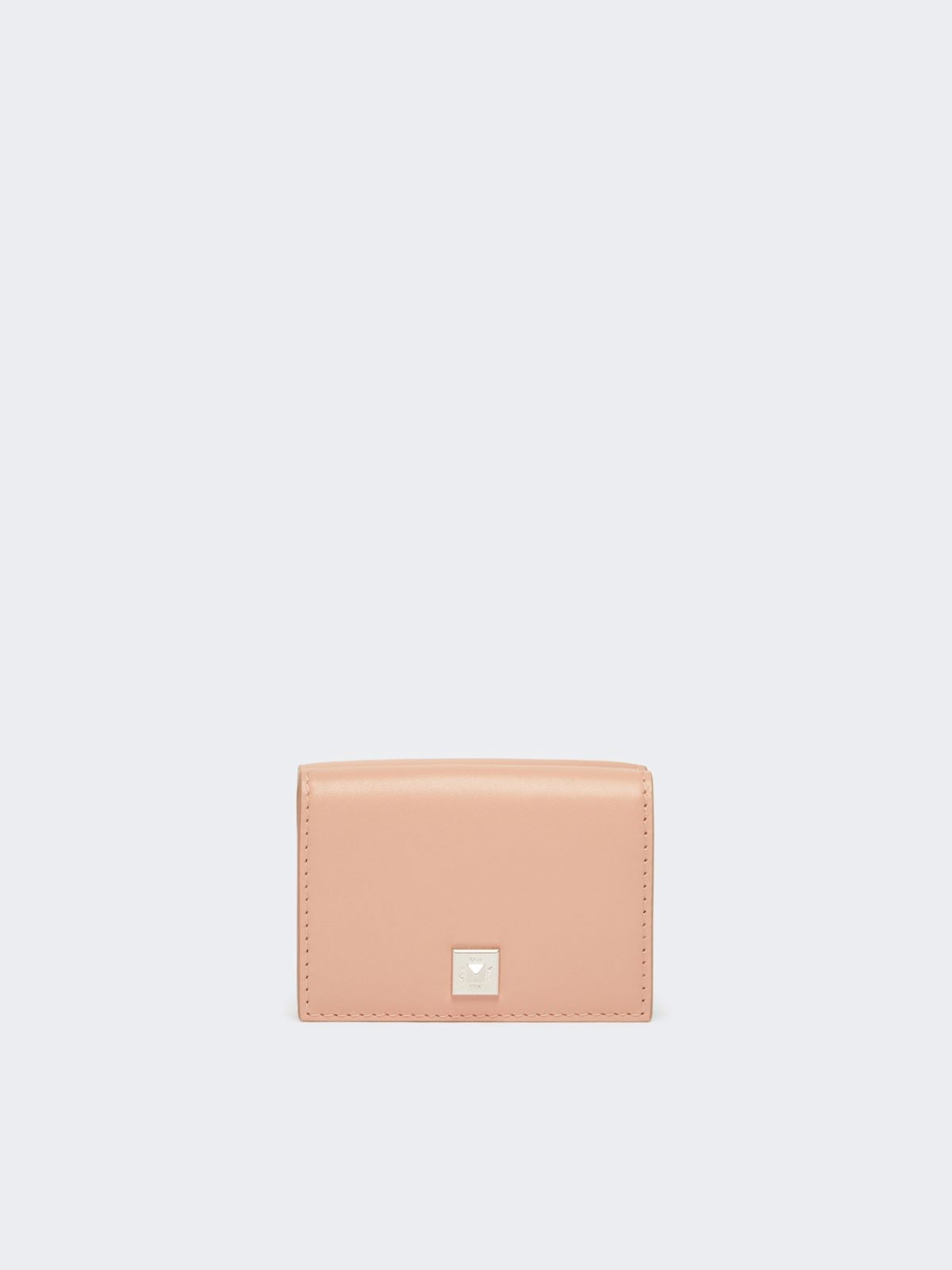 Leather tri-fold purse - Pink