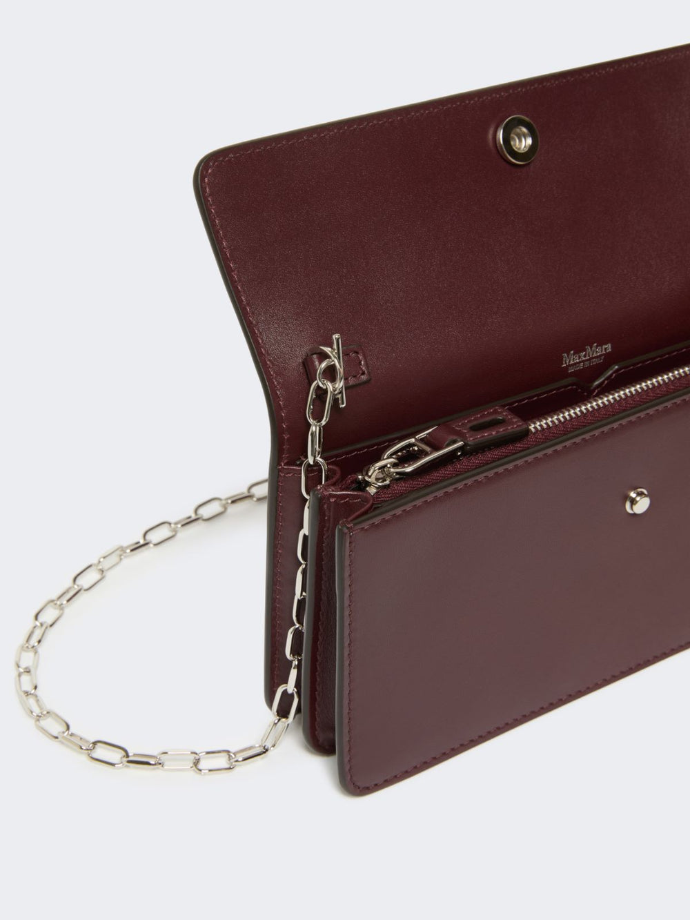 Leather phone pouch - Bordeaux