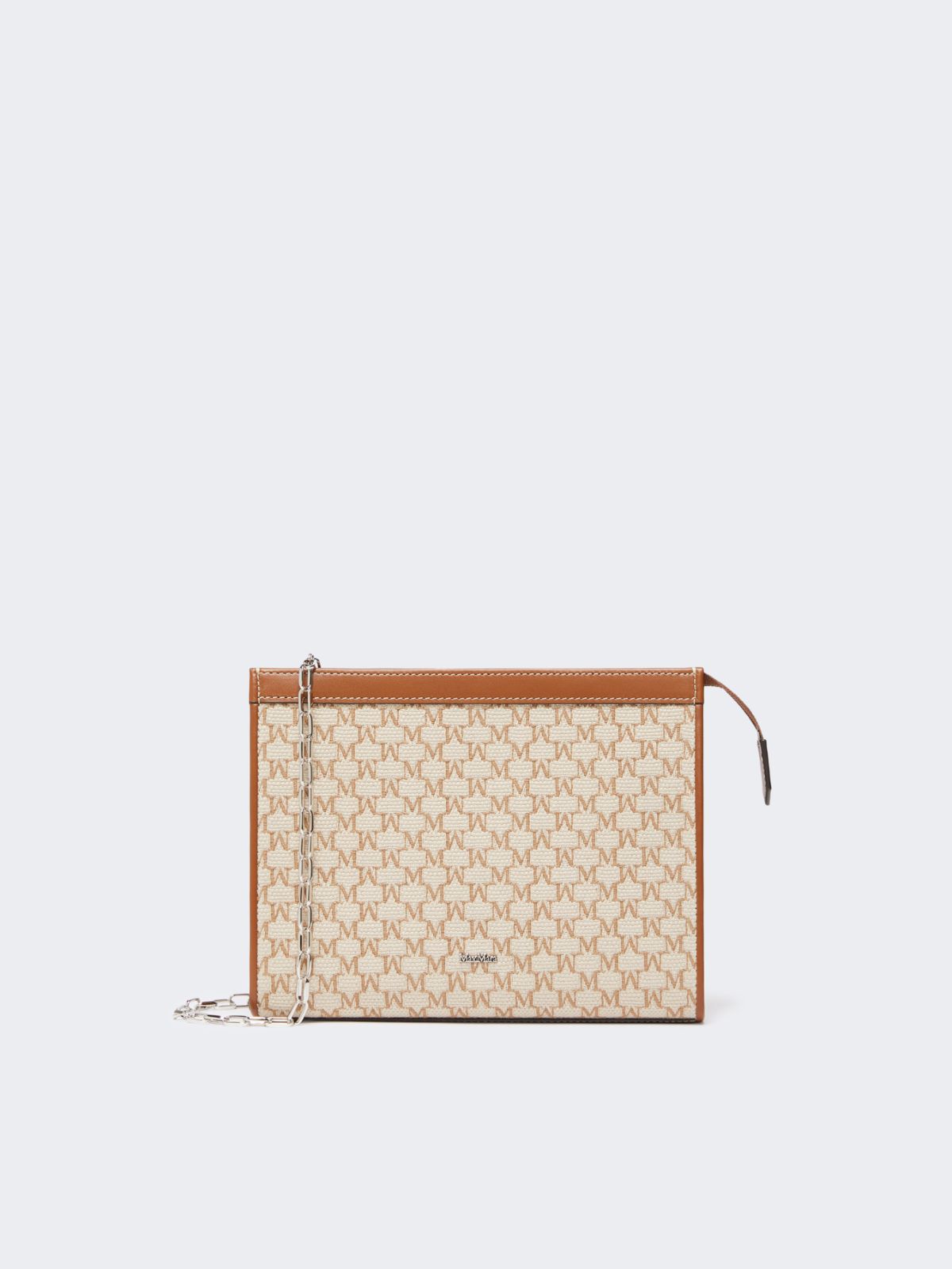 Cotton jacquard small pouch - Hazelnut brown