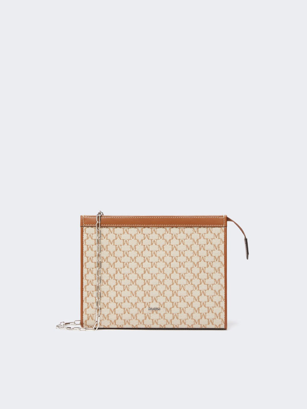 Cotton jacquard small pouch - Hazelnut brown