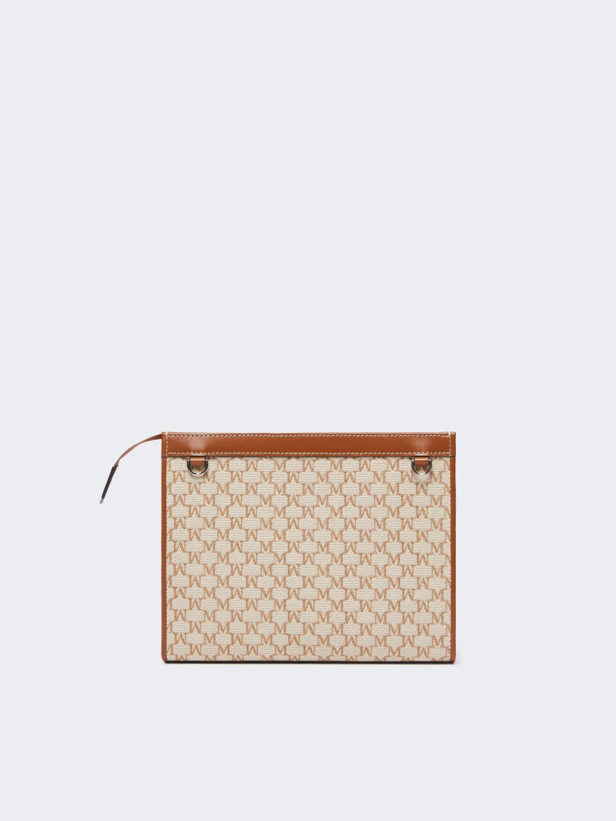 Cotton jacquard small pouch - Hazelnut brown