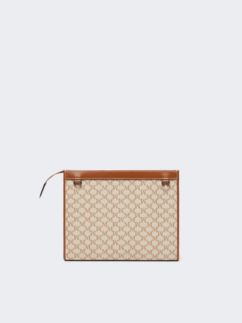 Cotton jacquard small pouch - Hazelnut brown