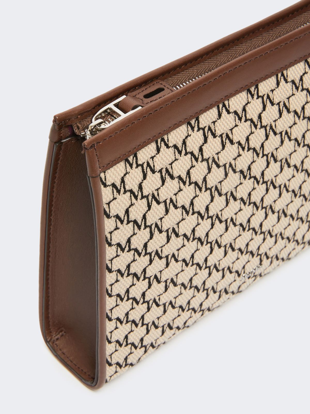 Cotton jacquard small pouch - Black