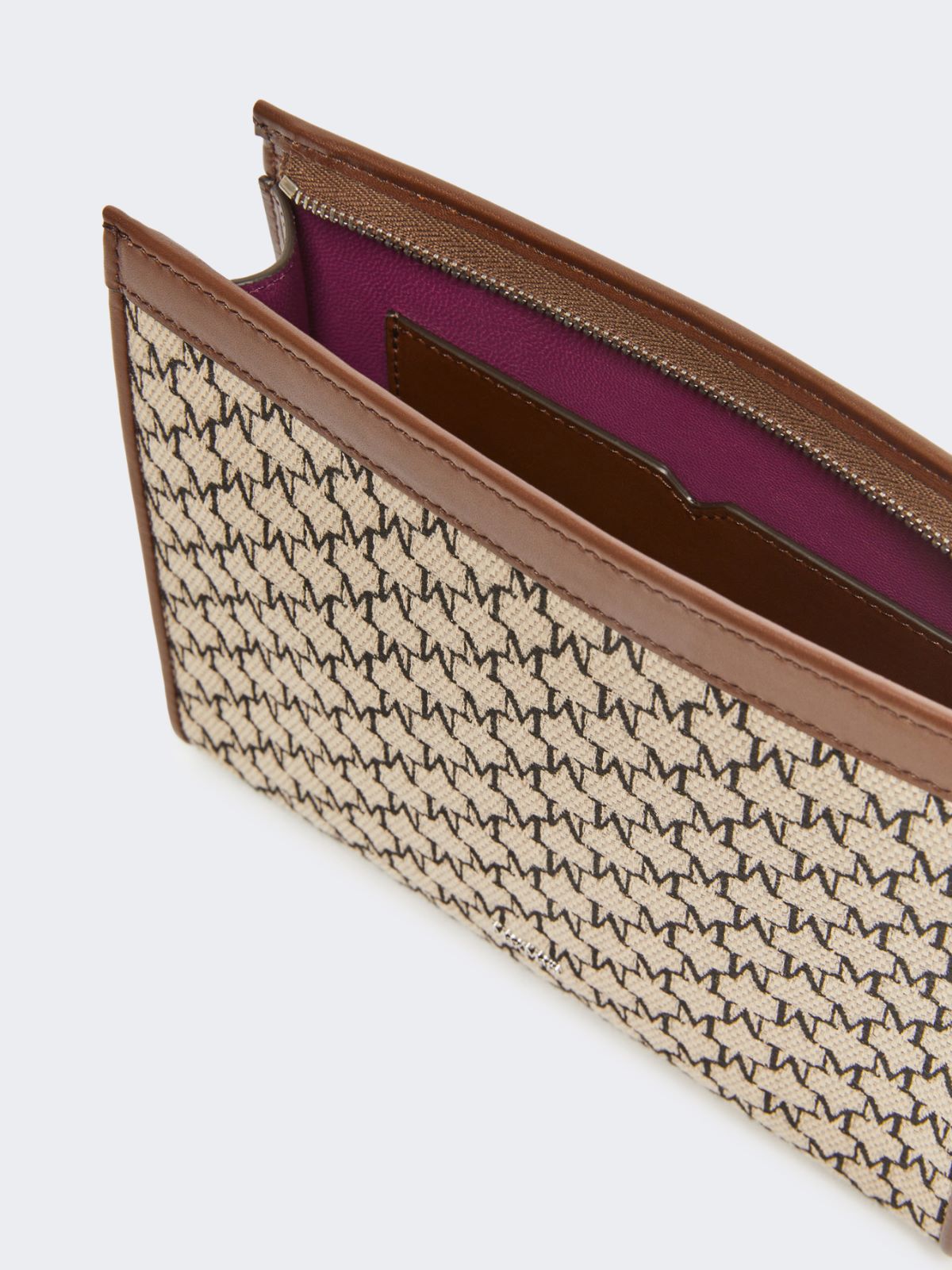 Cotton jacquard small pouch - Black