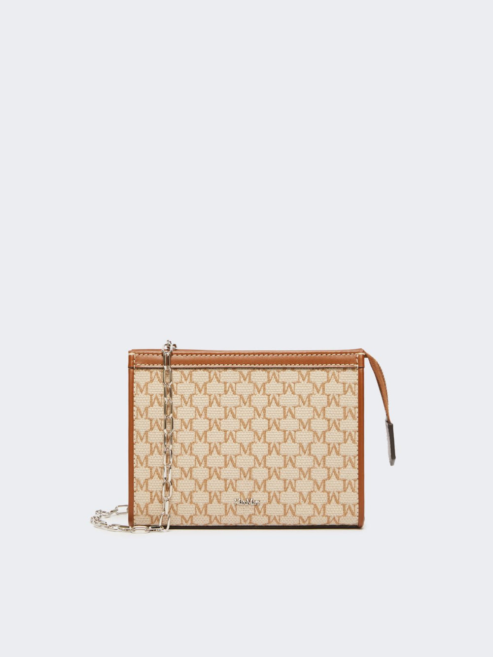 Cotton jacquard extra small pouch - Hazelnut brown