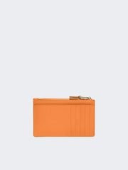Leather card holder - Tangerine