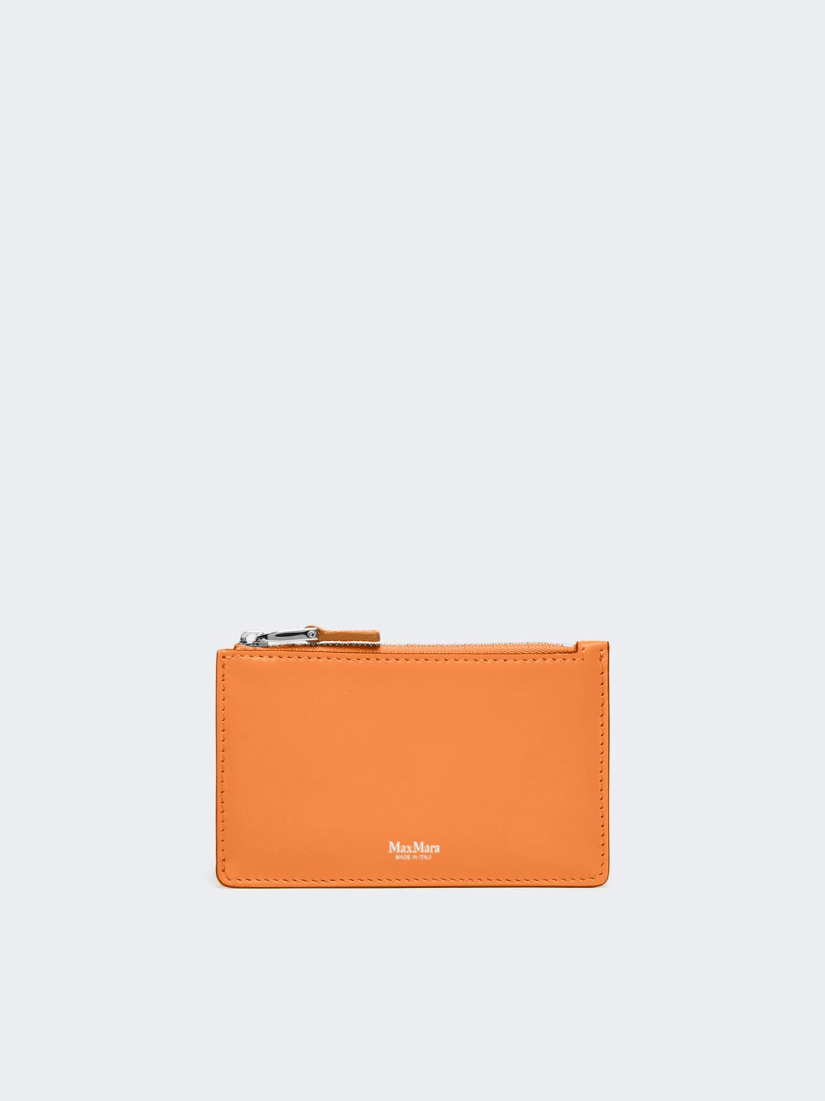 Leather card holder - Tangerine