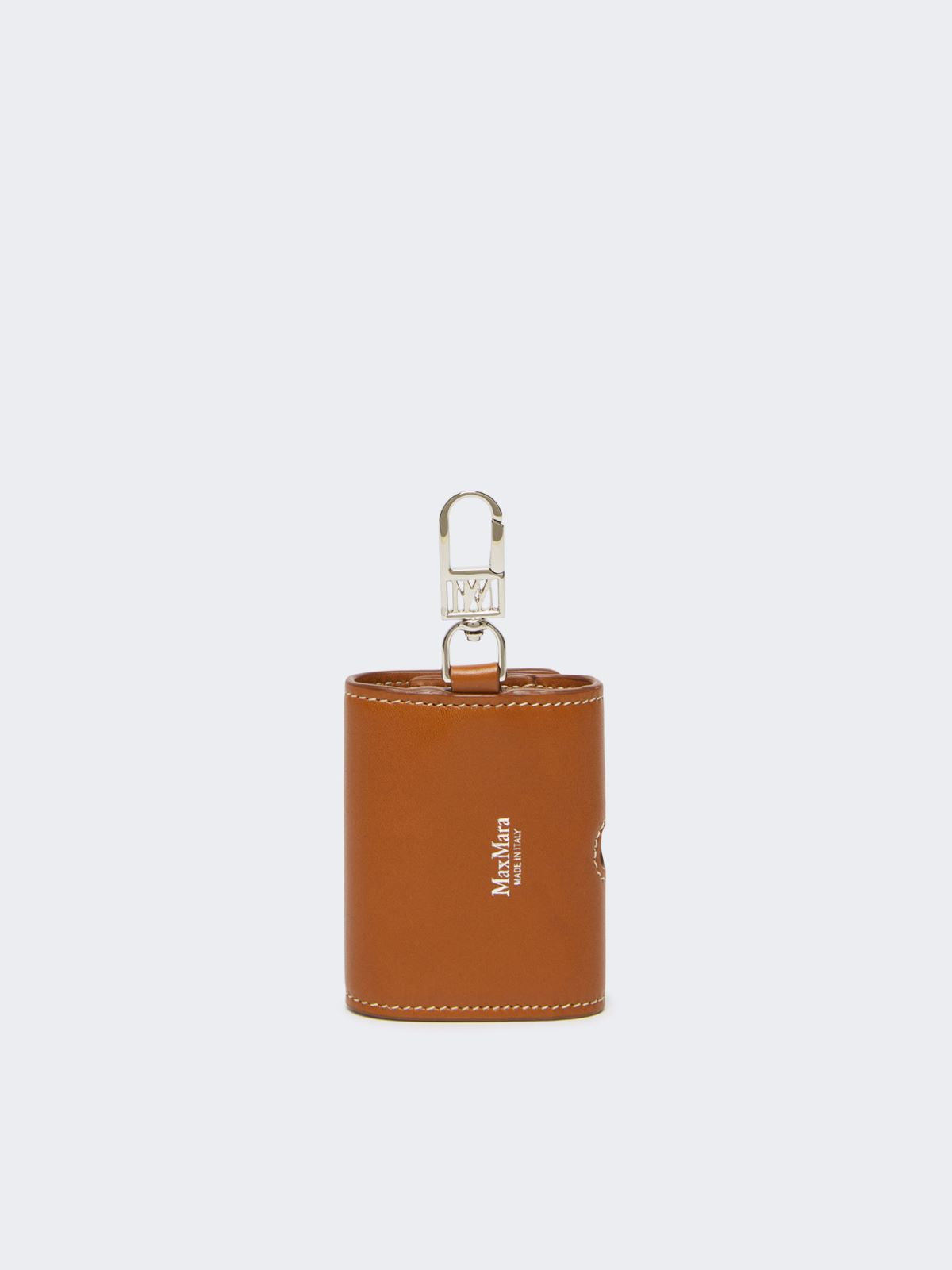 Leather earphone pouch - Rust