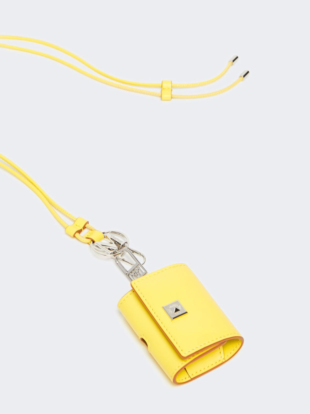 Leather earphone pouch - Yellow