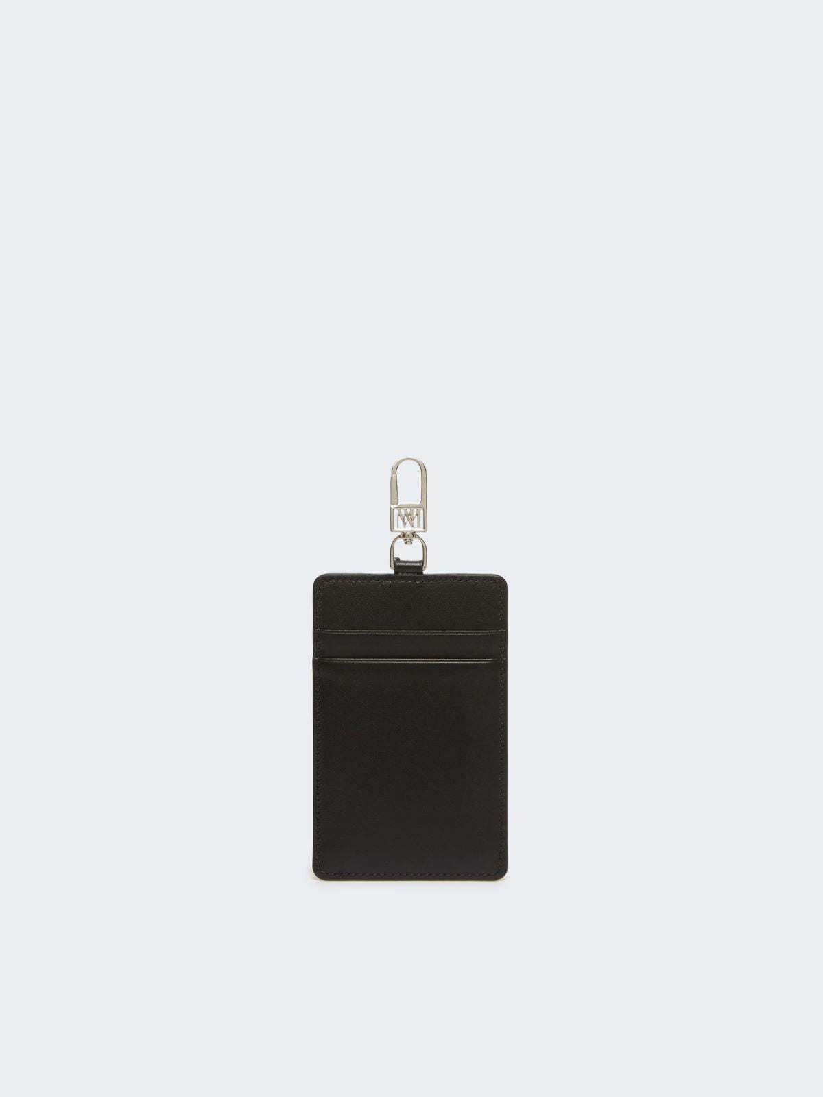 Leather badge holder - Black