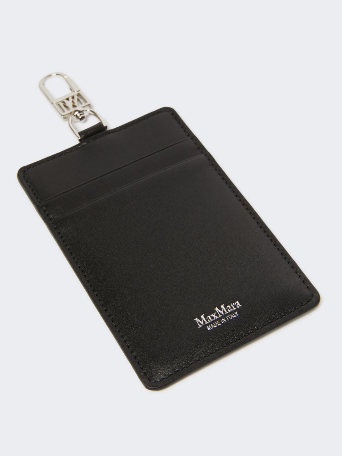 Leather badge holder - Black