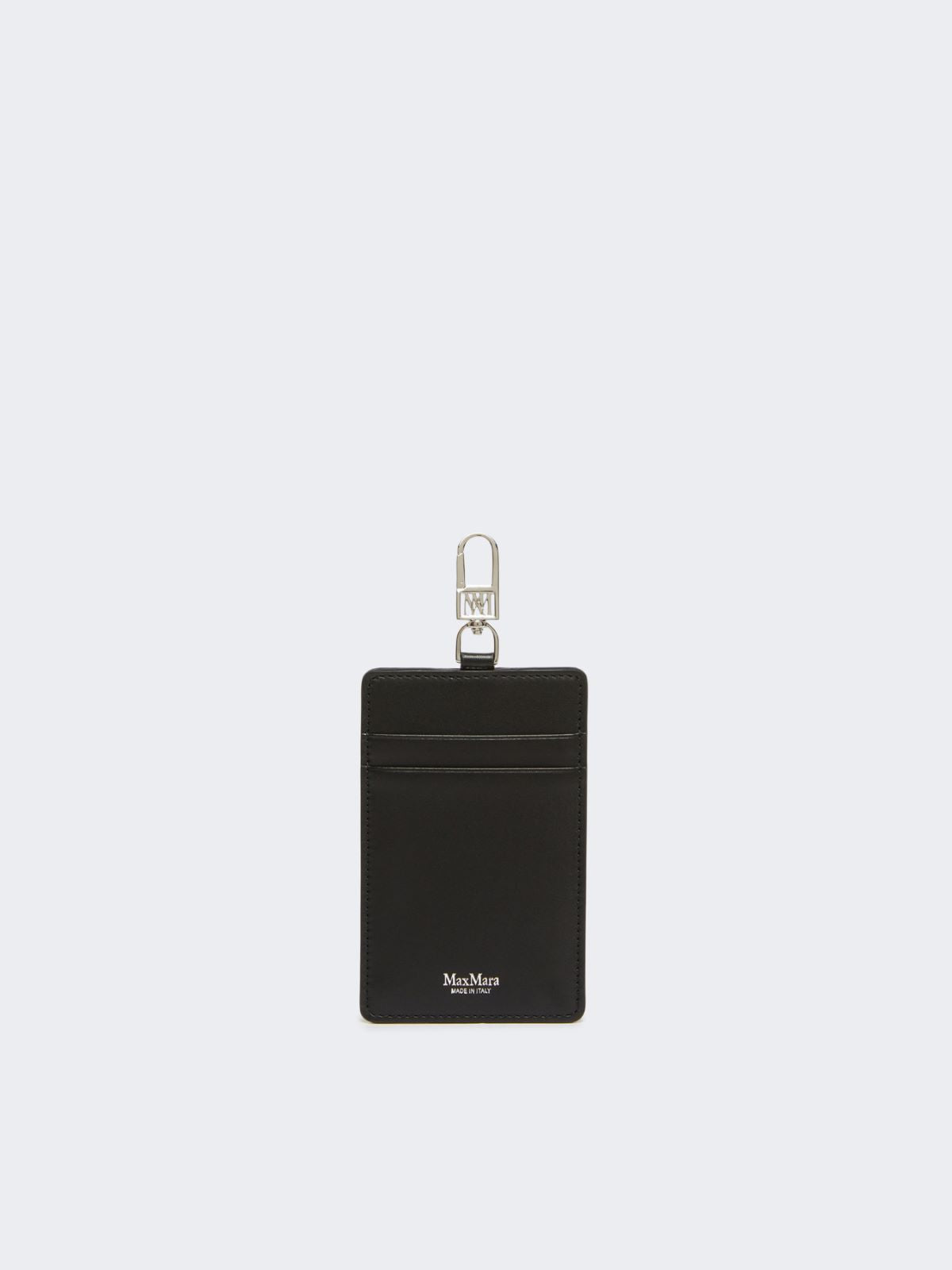 Leather badge holder - Black