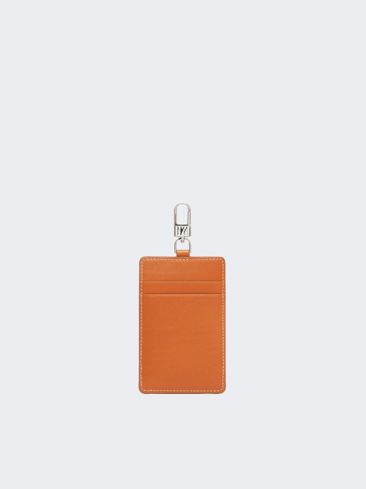 Leather badge holder - Rust