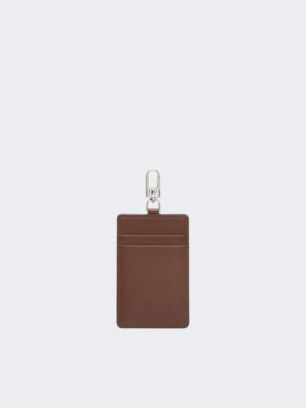 Leather badge holder - Cocoa