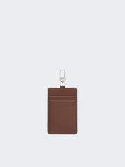 Leather badge holder - Cocoa