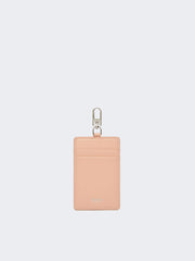 Leather badge holder - Pink