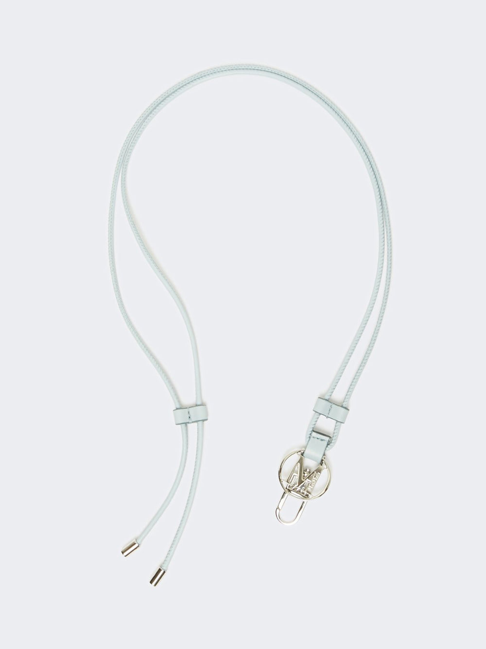 Leather Monogram strap with pendant detail - Sky blue